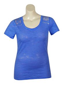 Zebra Lace Top by Extra Touch