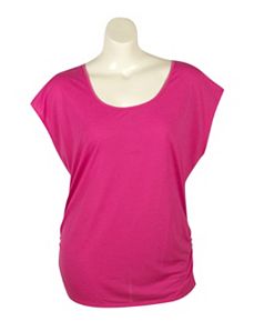 Fuchsia Zipper Back Top by Extra Touch