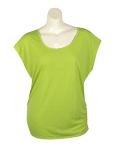 Lime Zipper Back Top by Extra Touch