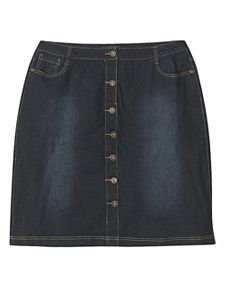 Bold Button Front Skirt by Baccini