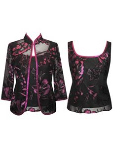 Plum Twin Set by Alex Evenings