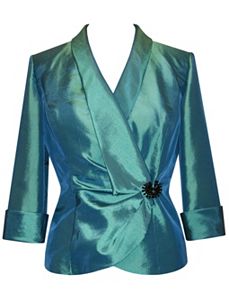 V-Neck Crossover Blouse by Alex Evenings