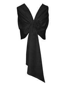 Black Tie Satin Wrap by Alex Evenings