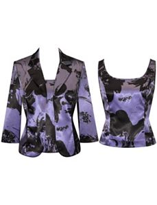 Blue Satin Twin Set by Alex Evenings