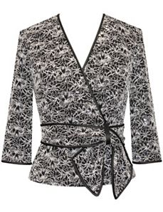 Black Classic Elegance Top by Alex Evenings