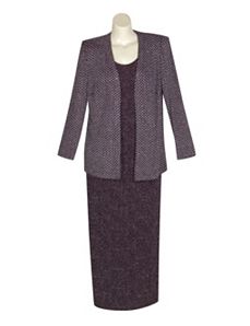 Deep Purple Dress Set by Alex Evenings