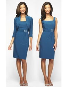 Teal Time Evening Dress by Alex Evenings