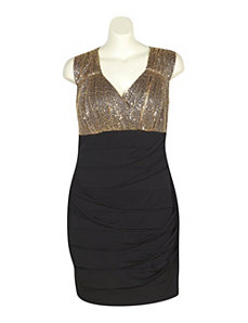 Black And Gold Party Dress by Ruby Rox