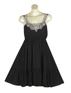 Black Jewel Neck Dress by Ruby Rox