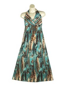 Teal Halter Maxi Dress by Ruby Rox