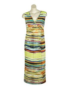 Bright Stripes Maxi Dress by Mlle Gabrielle