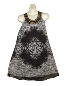 Golden Trim Dress by Mlle Gabrielle