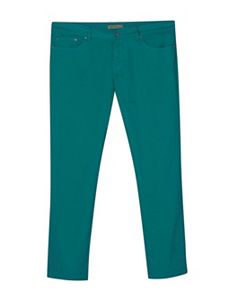 Five Pocket Sea Green Colored Jeans by Exocet