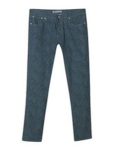 Blue Animal Print Jeans by Exocet