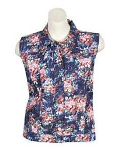 Floral Denim Vest by Exocet