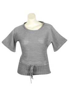 Silver Metallic Sweater by Yoki