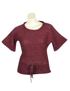 Red Metallic Sweater by Yoki