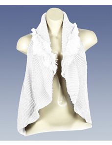 White Fur Collar Sweater by Yoki