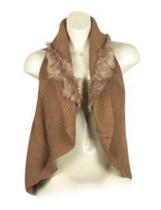 Brown Fur Collar Sweater by Yoki