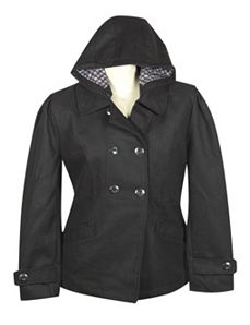 Hooded Pea Coat by Yoki