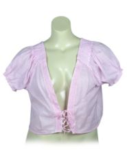 Pink Lace Up Bolero by Pink Apple