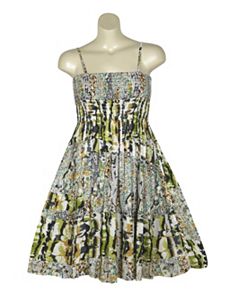 Lime Mixed Print Dress by Pink Apple
