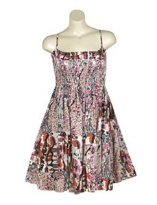 Fuchsia Mixed Print Dress by Pink Apple