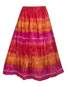 Red Tie Dye Skirt by Pink Apple