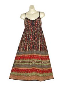Black Maxi Printed Dress by Pink Apple
