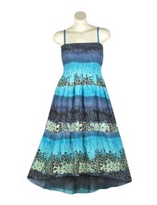 Blue Hi Low Maxi Dress by Pink Apple