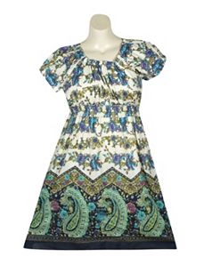 Green Cap Sleeve Dress by Pink Apple