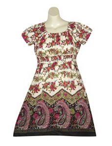 Red Cap Sleeve Dress by Pink Apple