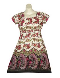 Red Cap Sleeve Dress by Pink Apple