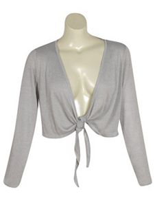 Silver Metallic Shrug by Zena Jeans