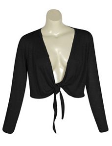 Black Metallic Shrug by Zena Jeans