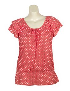 Dot Peplum Top by Zena Jeans
