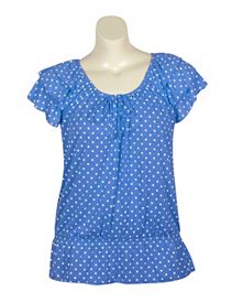 Dot Peplum Top by Zena Jeans
