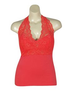 Coral Lace Halter by NaNa