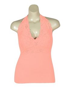 Peach Lace Halter by NaNa