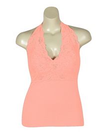 Peach Lace Halter by NaNa