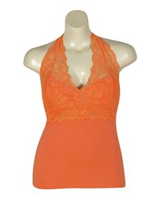 Orange Lace Halter by NaNa