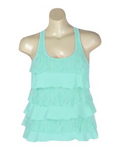 Mint Lace Tiered Top by NaNa