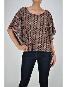 Zig Zag Poncho by Fashion Love