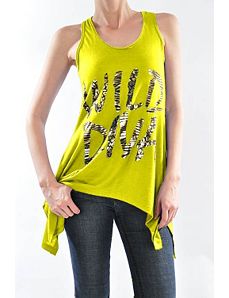 Yellow Wild Diva Top by Fashion Love