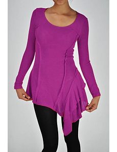 Magenta Long Sleeve Tunic by Fashion Love