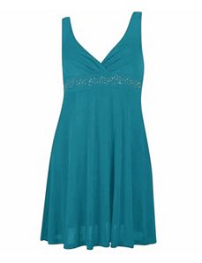 Blue-Green Party Angel Dress by Fashion Love