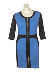 Royal Color Block Dress by Fashion Love