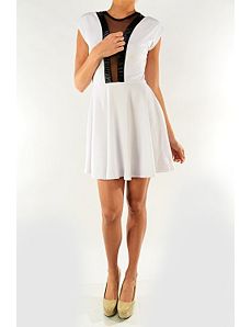 White Capital Dress by Fashion Love