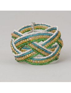 Striped Braid Cuff Bracelet by Marlene's Jewels