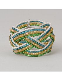 Striped Braid Cuff Bracelet by Marlene's Jewels